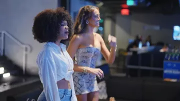 Top corsé Miaou Libra usado por Emira D'spain como se ve en Next Gen NYC (T02E08)
