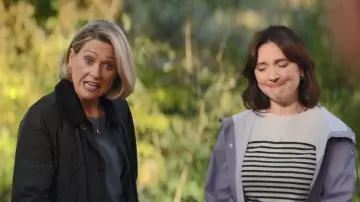 Barbour Beadnell Waxed Jacket worn by Karen (Sian Brooke) as seen in Trying (S05E08)