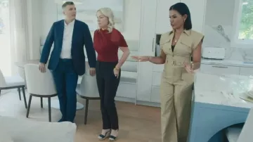Mono estructurado utilitario con cinturón de Latelier Luxury usado por Page Turner como se ve en Love It or List It (T21E09)