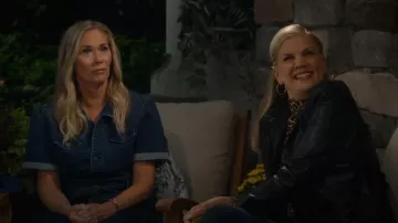 Rag and Bone Drew Faux Leather Blazer worn by Carol (Kristen Johnston) as seen in Leanne (S02E08)
