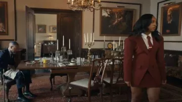 Mini-jupe de costume nue portée par Kimmie (Taylor Polidore) vue dans Beauty in Black (S03E05)