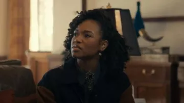 Bomber Jacket anglaise à bloc de couleurs porté par Sylvie (Bailey Tippen) tel que vu dans Beauty in Black (S03E04)