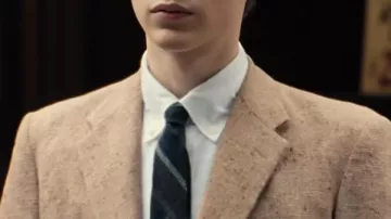 Unabomber 2026 Jacob Tremblay Blazer beige texturizado