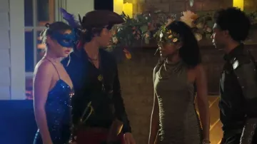 Darker Wavs Tempo Ruched Harness Dress worn by Cleo (Carlacia Grant) as seen in Outer Banks (S05E07)