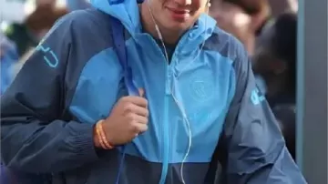 Manchester City Erling Haaland Blue Windbreaker Jacket