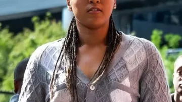Naomi Osaka 2026 US Open Day 5 Knit Cardigan