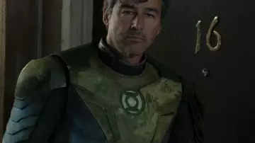 Green Costume Leather Jacket worn by Hal Jordan (Kyle Chandler) in Lanterns (S01)