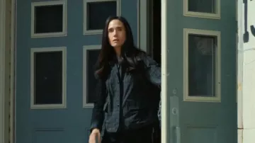 Veste à carreaux à iris noirs Belstaff portée par Daniela Dessen (Jennifer Connelly) telle que vue dans Dark Matter (S02E02)