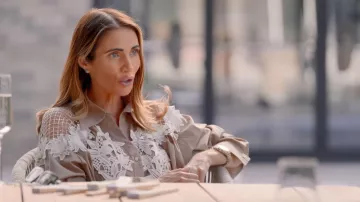 Glamify Rachel Black Applique Shirt worn by Amy Childs as seen in The Only Way Is Essex (S37E12)