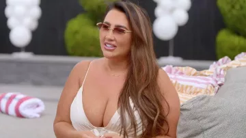 Prettylittlething Satin Ruched Bust Detail Cami Top worn by Lauren Goodger as seen in The Only Way Is Essex (S37E12)