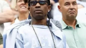 Sudadera con gráficos azul claro Travis Scott 2026 del US Open