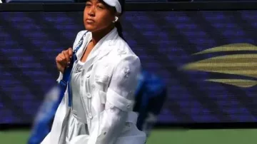 Naomi Osaka US Open 2026 White Ruffled Trench Coat