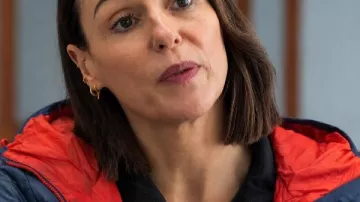 Orange & Blue Quilted Jacket worn by DCI Amy Silva (Suranne Jones) in Vigil (S03)