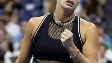 US Open 2026 Vestido negro Aryna Sabalenka