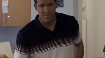 Striped Polo Shirt worn by Troy Kelly (Ryan Reynolds) in Mayday