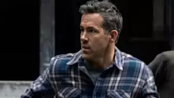 Blue Plaid Shirt worn by Troy Kelly (Ryan Reynolds) in Mayday