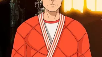Chaqueta acolchada naranja Edison Chen Clutter