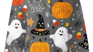 Chaqueta de calabaza gris con estampado de calabaza de Halloween 2026