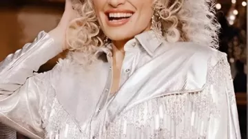 Chaqueta con flecos de lentejuelas Dolly Parton