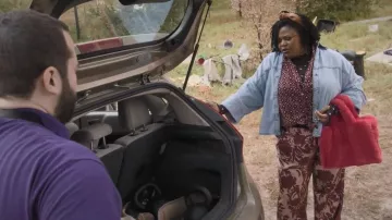 Natalie Martin Kevin Shirt worn by Adelola Olofin (Gbemisola Ikumelo) as seen in The Paper (S02E07)