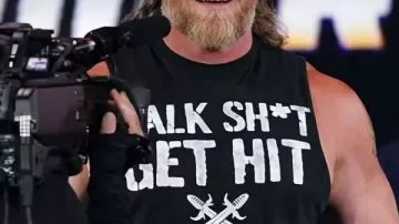 Brock Lesnar Talk Shit Get Hit Printed Black Tank Top