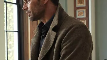 Brown Wool Long Coat worn by (Theo James) in The Gentlemen (S02)