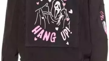 Ghostface No You Hang Up Black Denim Jacket For Halloween