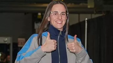 Caitlin Clark Pregame Arrival Jacket of Caitlin Clark in Mamabear