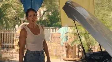 Ralph Lauren Scoopneck Sleeveless Bodysuit worn by Emi Ochoa (Jaina Lee Ortiz) as seen in R.J. Decker (S02E01)