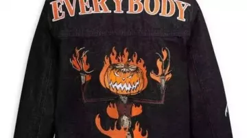 Chaqueta vaquera negra gráfica Jack Skellington Everybody Scream