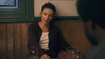 Gap Brown CashSoft Crop Cardigan worn by DI Emma Crane (Michelle Keegan) as seen in The Blame (S01E02)