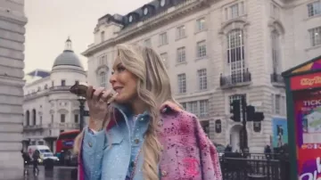 Yeoni World Maxine Bomber Tweed Jacket worn by Juliet Mary Mayhew as seen in The Real Housewives of London (S02E01)