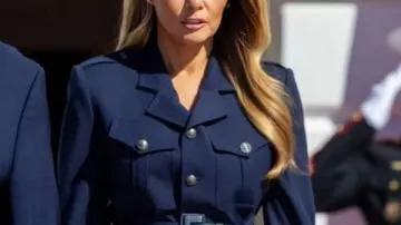 Melania Trump XI Summit White House 2026 Blue Coat
