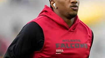 Falcons 2026 Michael Penix Jr. Sideline Sleeveless Red Hoodie