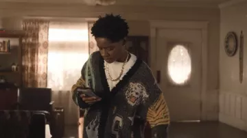 AllSaints Akki Distressed Oversize Cardigan worn by Tamia 'Coop' Cooper (Bre-Z) as seen in All American (S08E11)