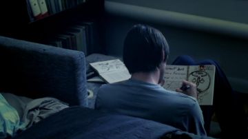 Drawings of Joel Barish (Jim Carrey) in Eternal Sunshine of the Spotless Mind