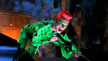The true holding of Edward Nygma / the riddler (Jim Carrey) in Batman Forever