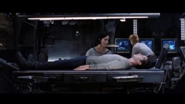 The real boots worn by Neo (Keanu Reeves) in the movie The Matrix Reloaded