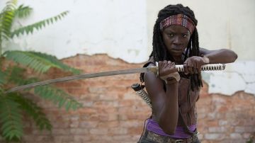 La katana de Michonne (Danai Gurira) en The Walking Dead