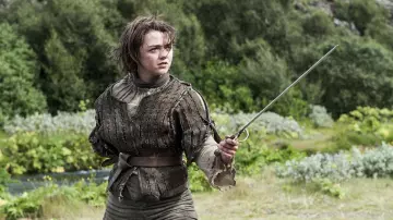 The sword called "Needle" used by Arya Stark (Maisie Williams) in Game of Thrones S04E05