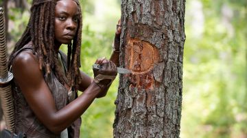 El chaleco de cuero de Michonne en The Walking Dead