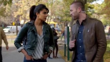 Vest en cuir Freepeople d'Alex Parrish dans Quantico