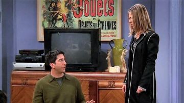 The shows 'Toys at the Buttes Chaumont" in the apartment of Monica Geller (Courteney Cox) in Friends