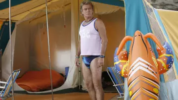 The swimsuit worn by Patrick Chirac (Frank Dubosc) in the movie Camping 3