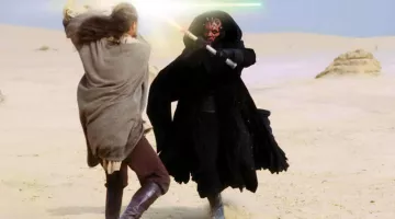 la tenue de Darth Maul (Ray Park) dans Star Xars Épisode I : La menace fantôme
