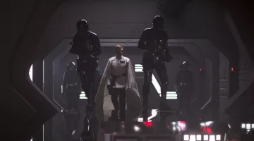 The boots Orson Krennic (Ben Mendelsohn) in Rogue One : A Star Wars Story