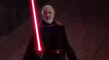 The held complete of Count Dooku (Christopher Lee) in Star Wars II : attack of The clones