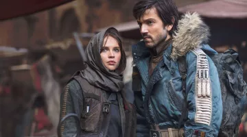 The costume Jyn Erso (Felicity Jones) in Rogue One : A Star Wars Story