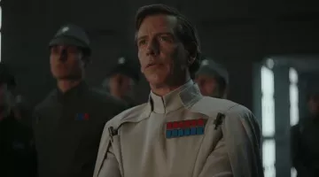 The badge of Imperial rank Admiral of Krennic (Ben Mendelsohn) in Rogue One : A Star Wars Story