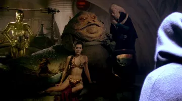 The braid of princess Leia (Carrie Fisher) in Star Wars VI : return of The Jedi